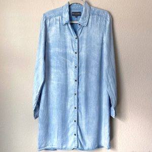 Michael Stars Boho Chambray Striped Shirt Dress